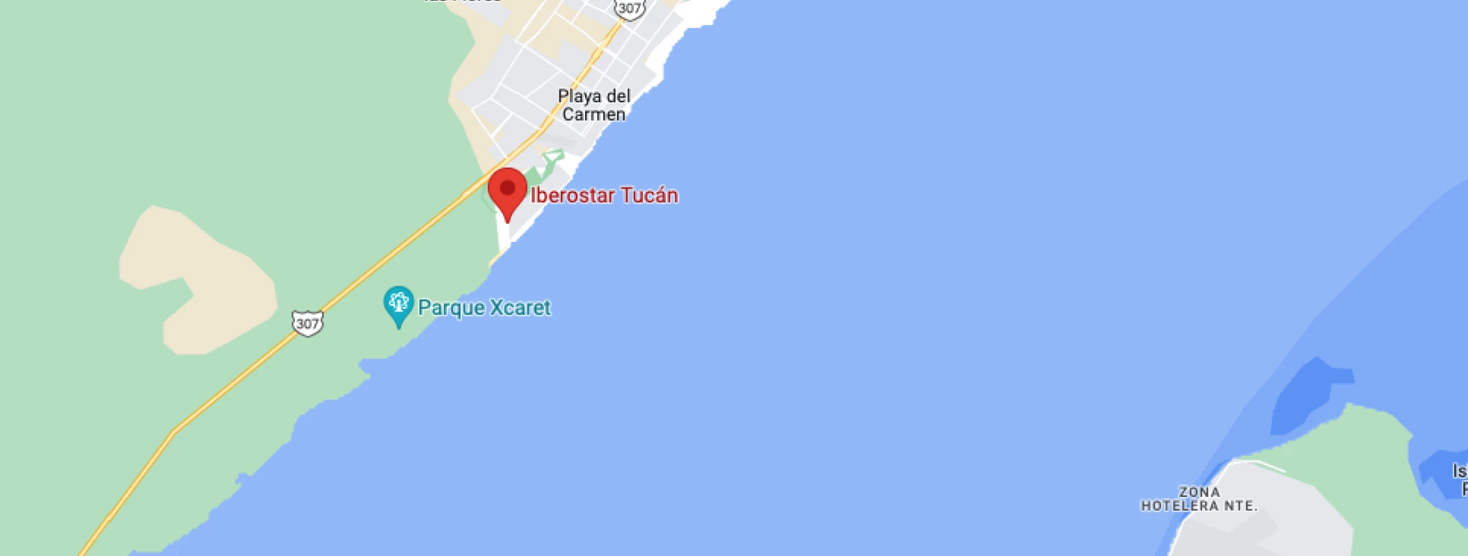 Google maps of Iberostar Tucan