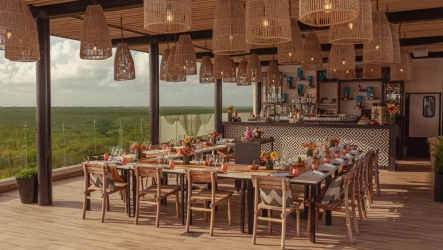 Kiin Rooftop restaurant at The Fives Oceanfront Puerto Morelos