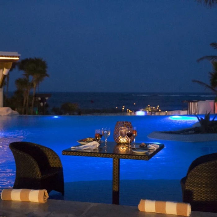 Romantic dinner set up at Kore Tulum Retreat and Spa Resort