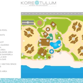 Resort map of Kore Tulum Retreat and Spa Resort