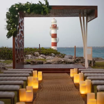 Lighthouse terrace wedding venue at Hyatt Ziva Cancun.