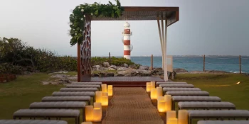 Lighthouse terrace wedding venue at Hyatt Ziva Cancun.