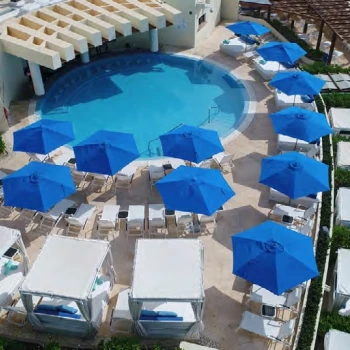 Pool club overview at Live Aqua Cancun