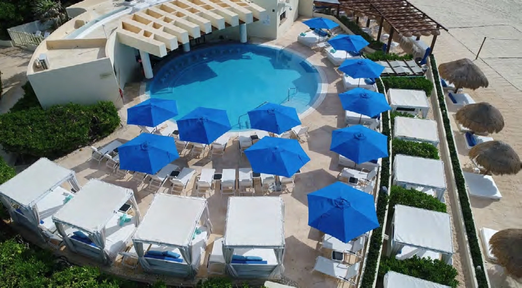 Pool club overview at Live Aqua Cancun