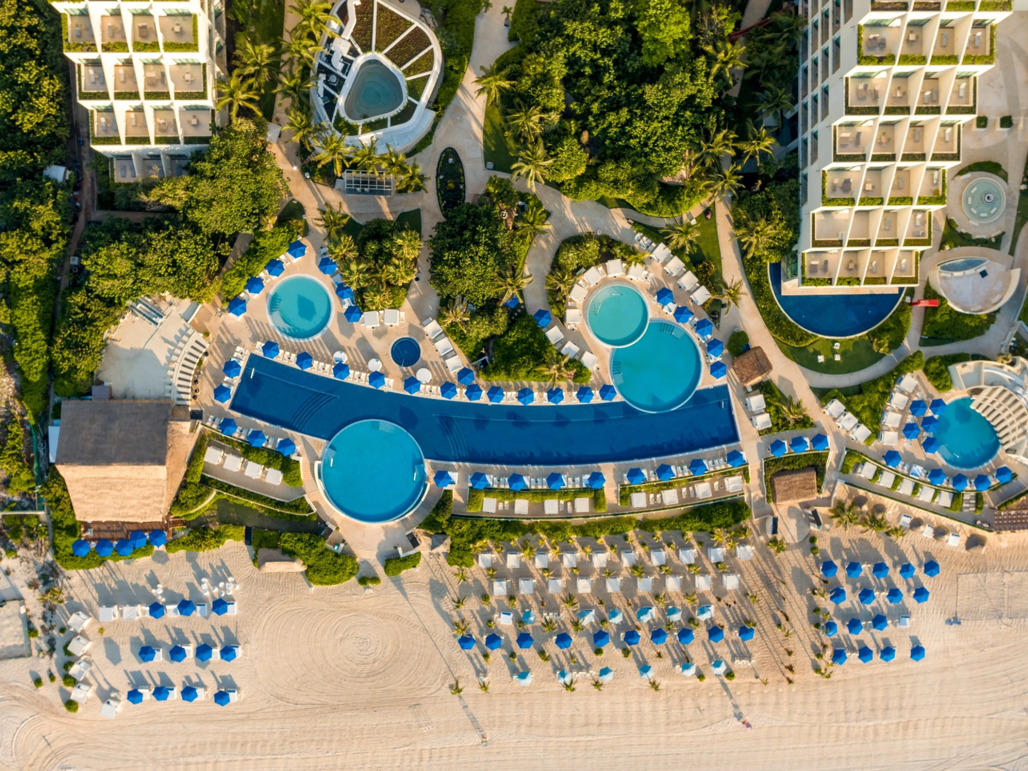 Aerial view at Live Aqua Beach Resort Cancun