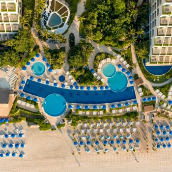 Aerial view at Live Aqua Beach Resort Cancun