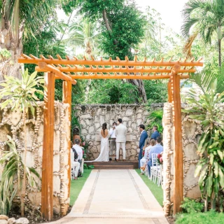 Ceremony in the capilla at Mahekal Beach Resort