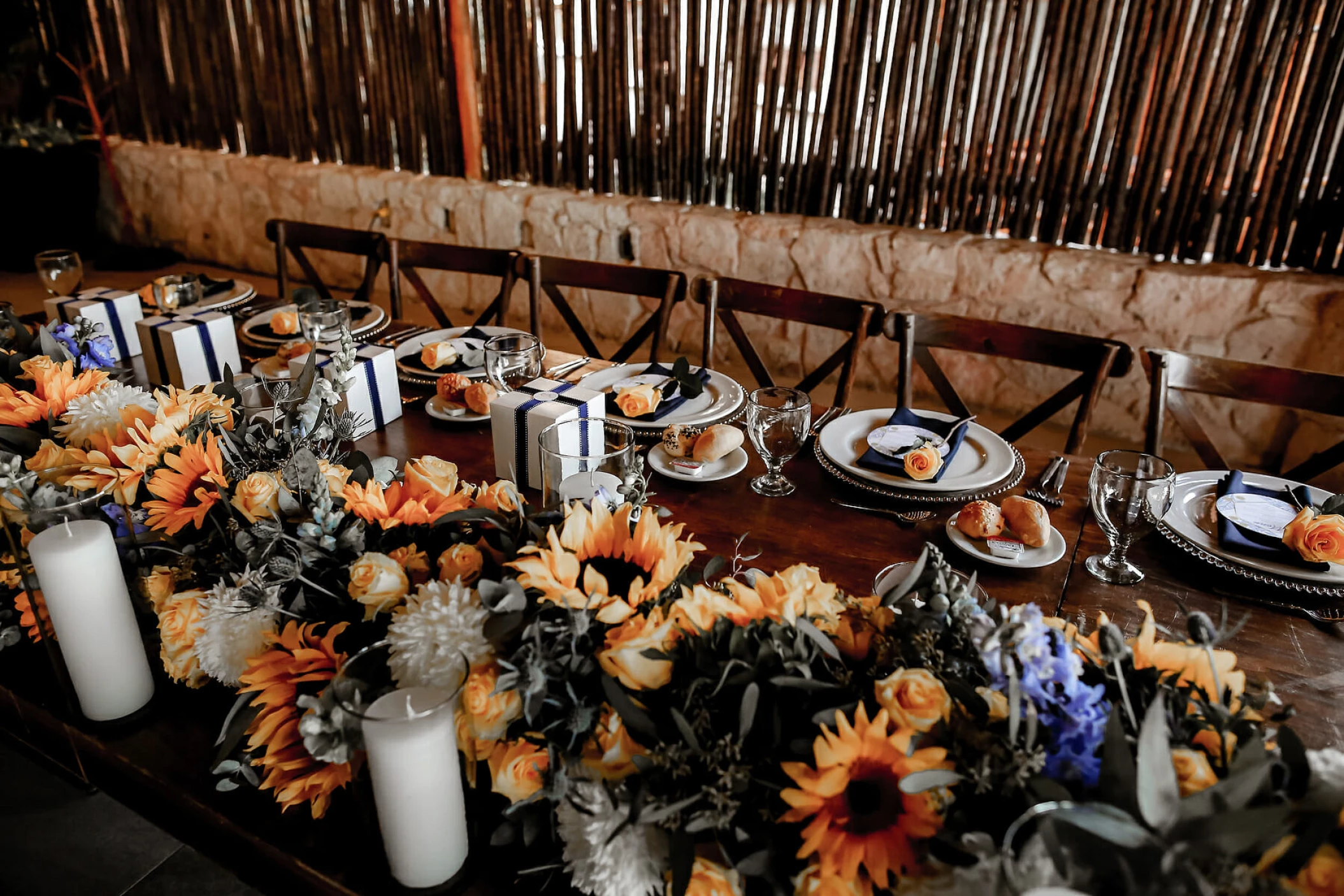 Dinner reception on las olas restaurant at Mahekal Beach Resort