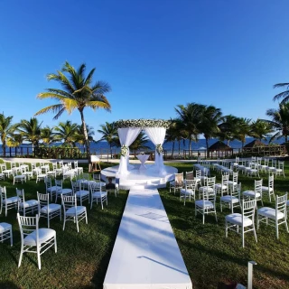 Ceremony setup in the Main Garden Venue at Haven Riviera Cancun.
