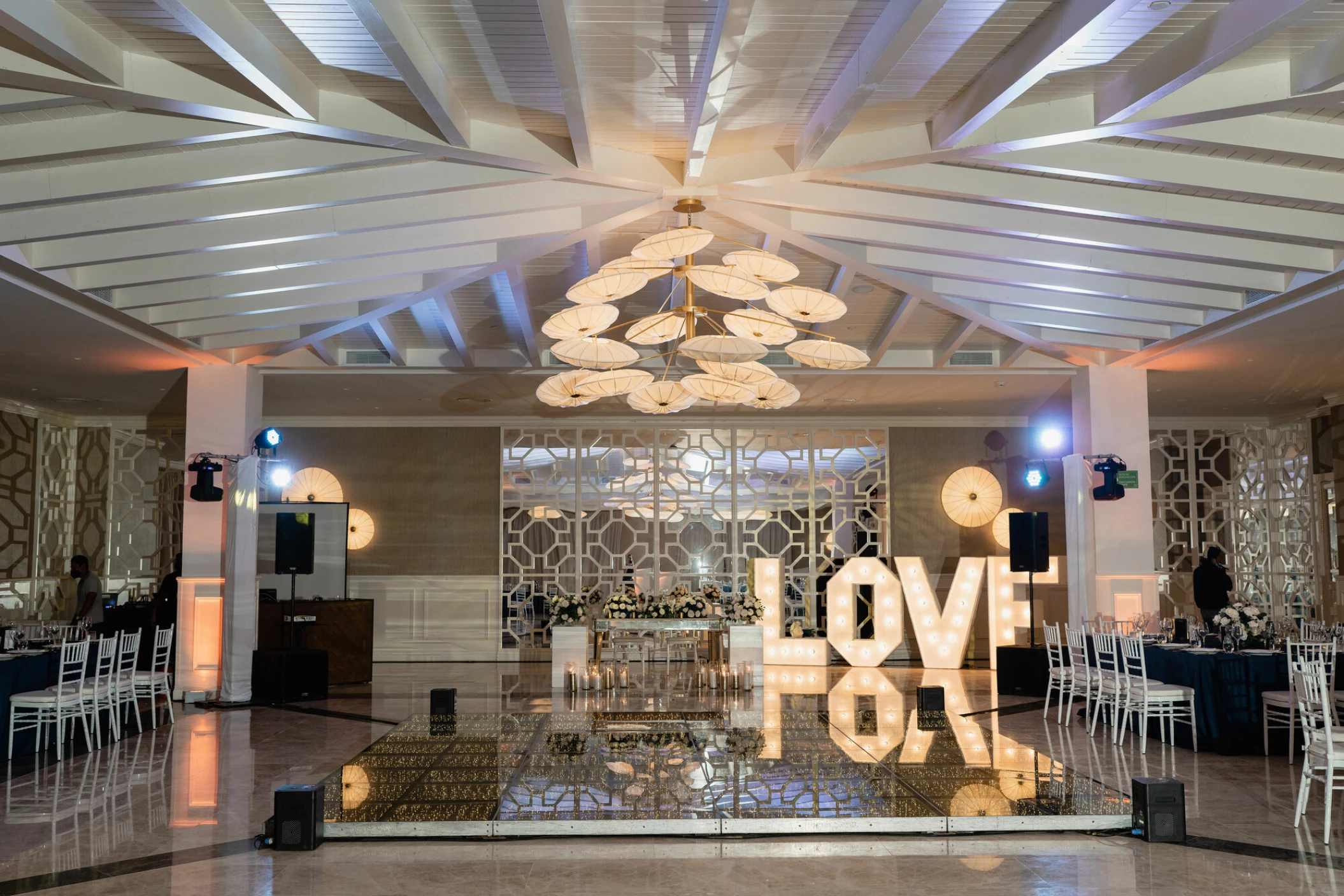 Dinner reception on the ballroom at Majestic Elegance Costa Mujeres