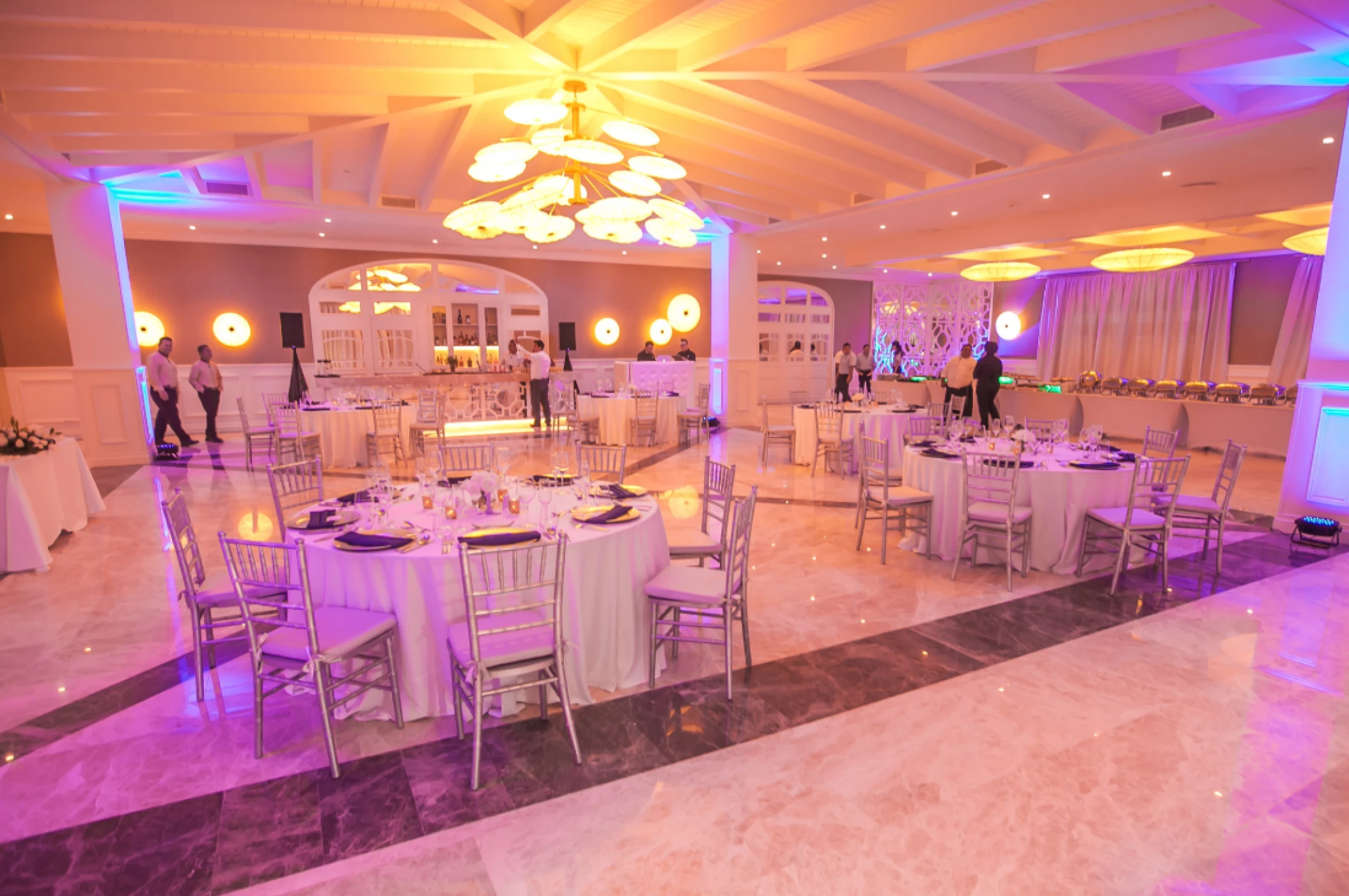 Dinner reception on the ballroom at Majestic Elegance Costa Mujeres