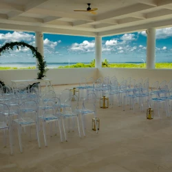 Ceremony decor in Ballroom Terrace at Majestic Elegance Costa Mujeres