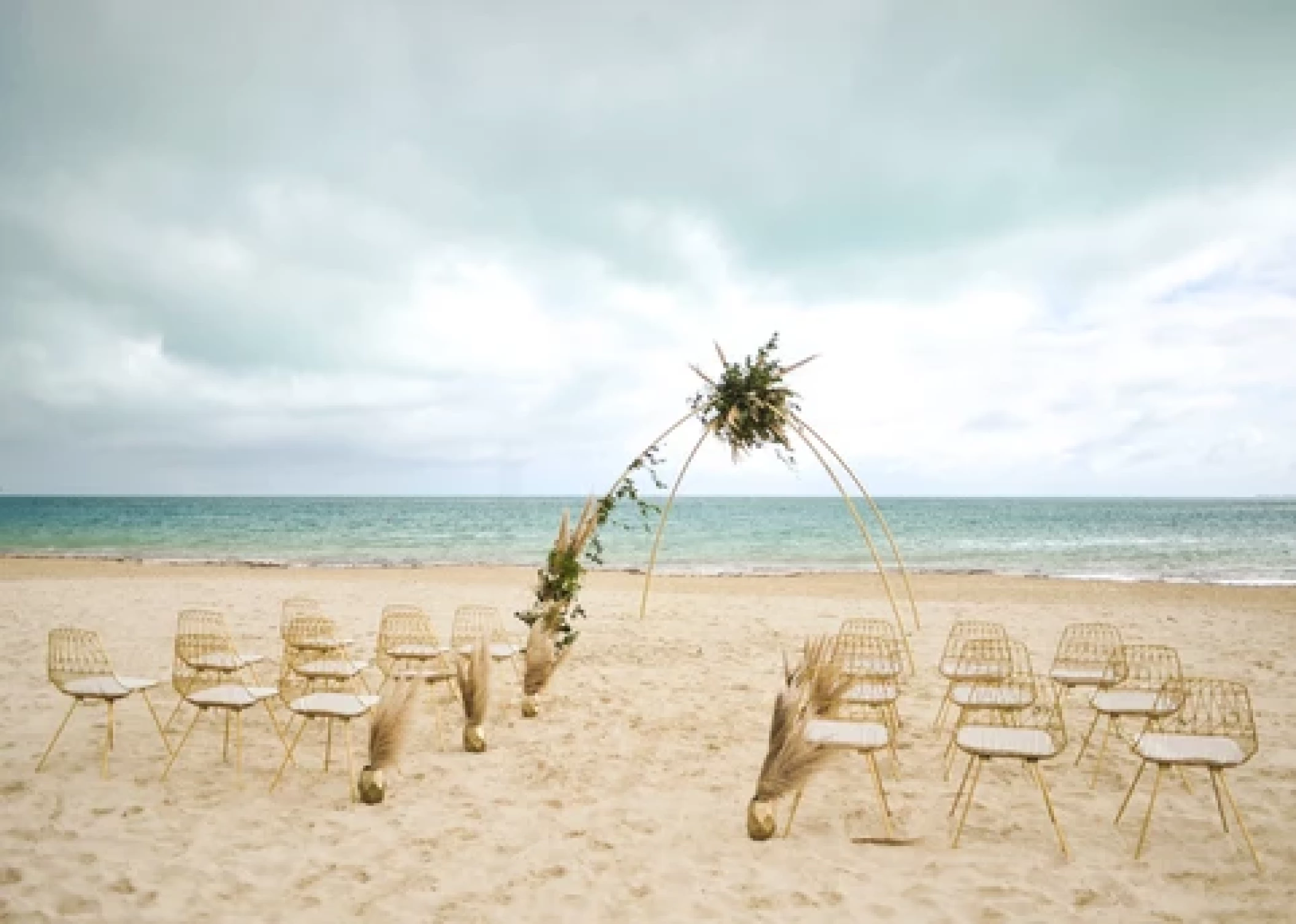 Ceremony decor in Beach venue at Majestic Elegance Costa Mujeres