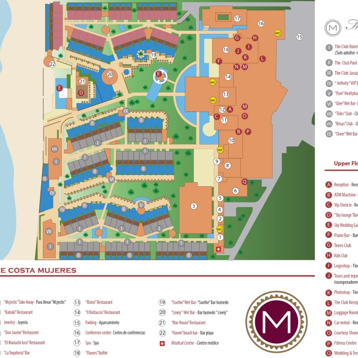 Resort map of Majestic Elegance Costa Mujeres