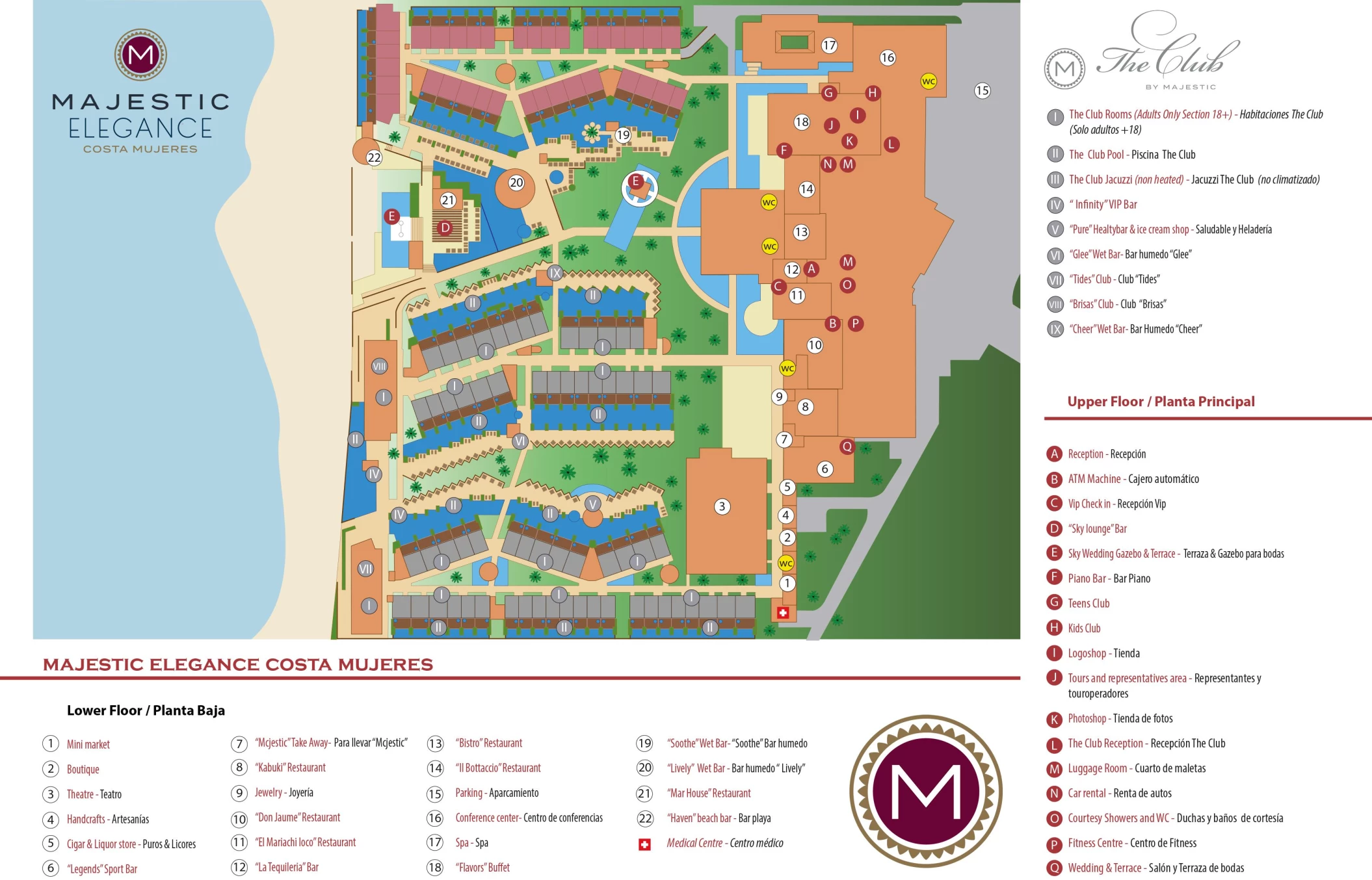 Resort map of Majestic Elegance Costa Mujeres