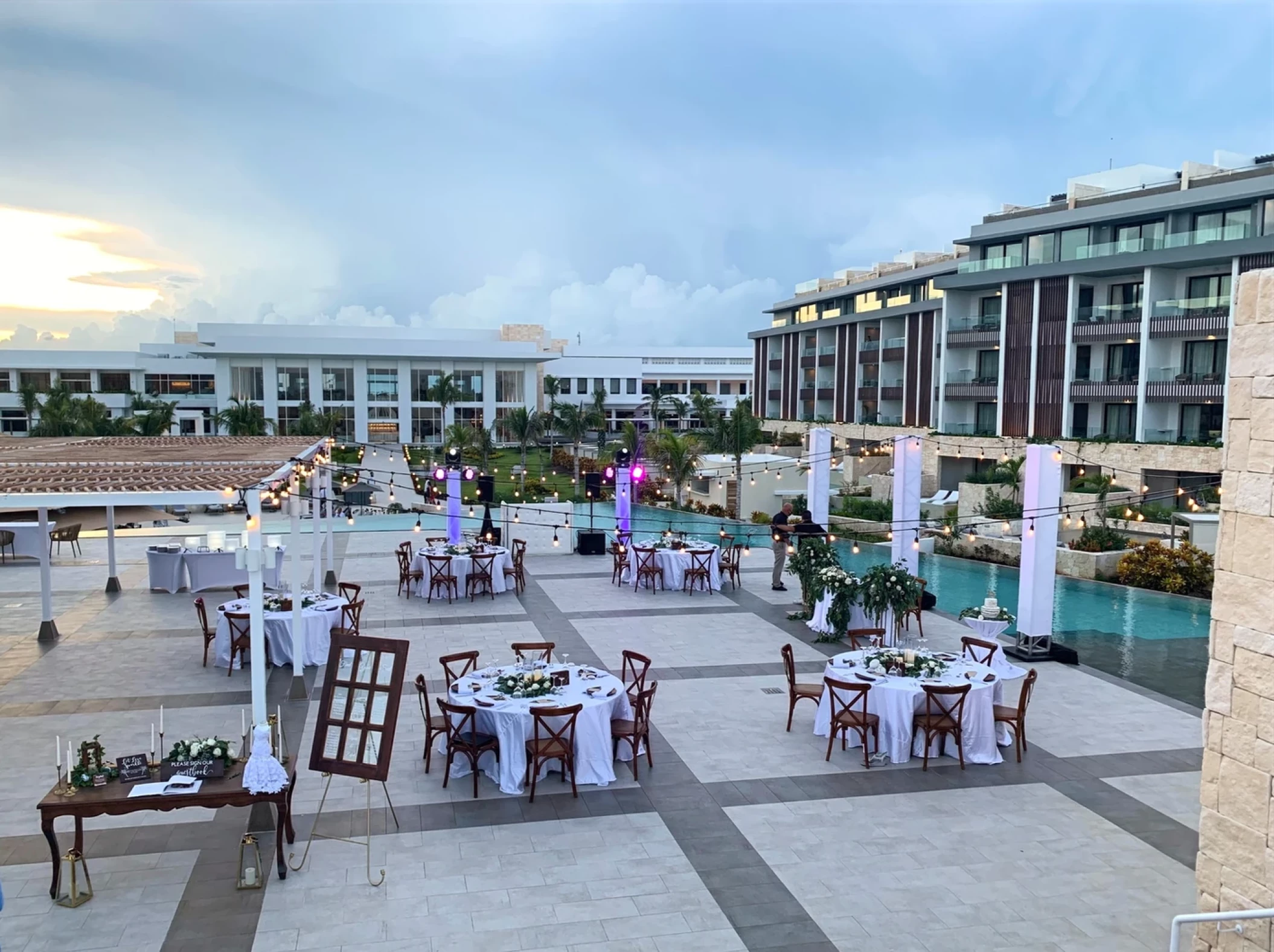 Dinner reception in Sky lounge at Majestic Elegance Costa Mujeres