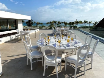 Dinner reception in Sky terrace at Majestic Elegance Costa Mujeres