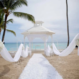 Beach gazebo decor at Majestic Elegance Punta Cana