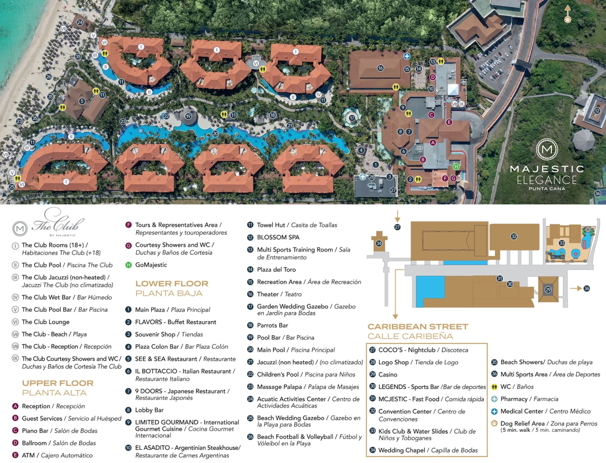 Resort map of Majestic Elegance Punta Cana