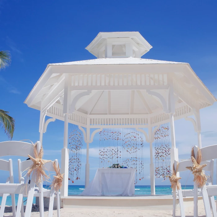 Beach gazebo at Majestic Elegance Punta Cana