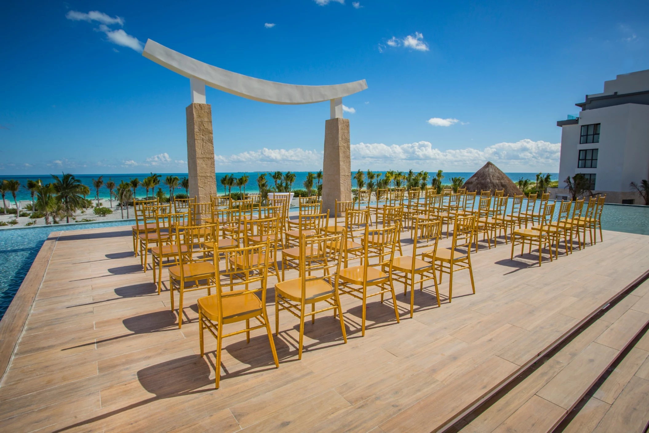Ceremony on Sky gazebo at Majestic Costa Mujeres