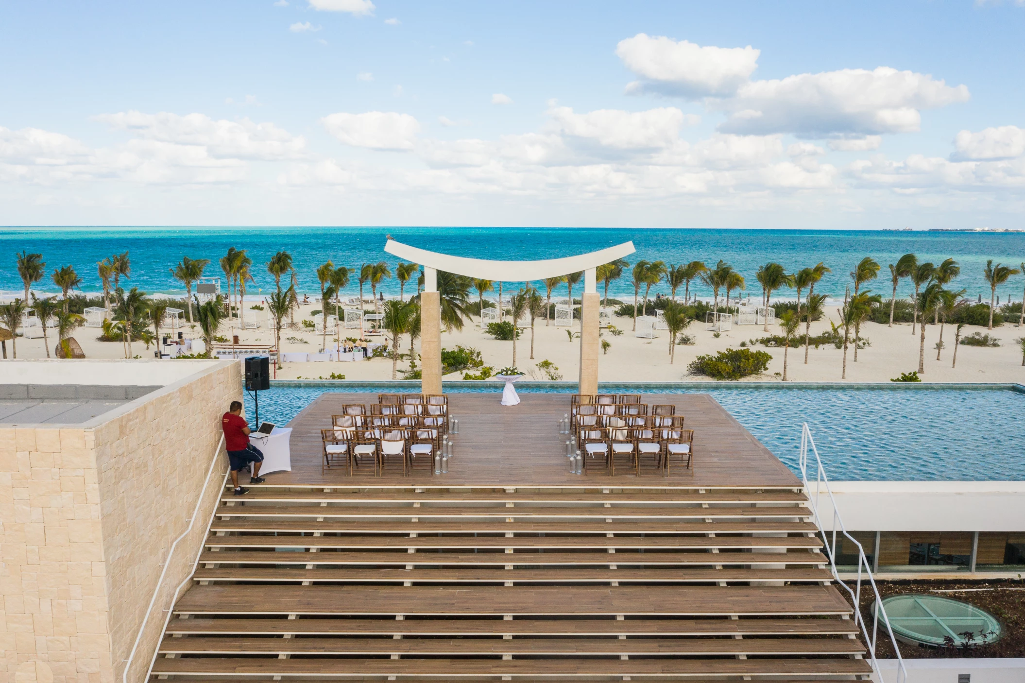 Ceremony on Sky gazebo at Majestic Costa Mujeres