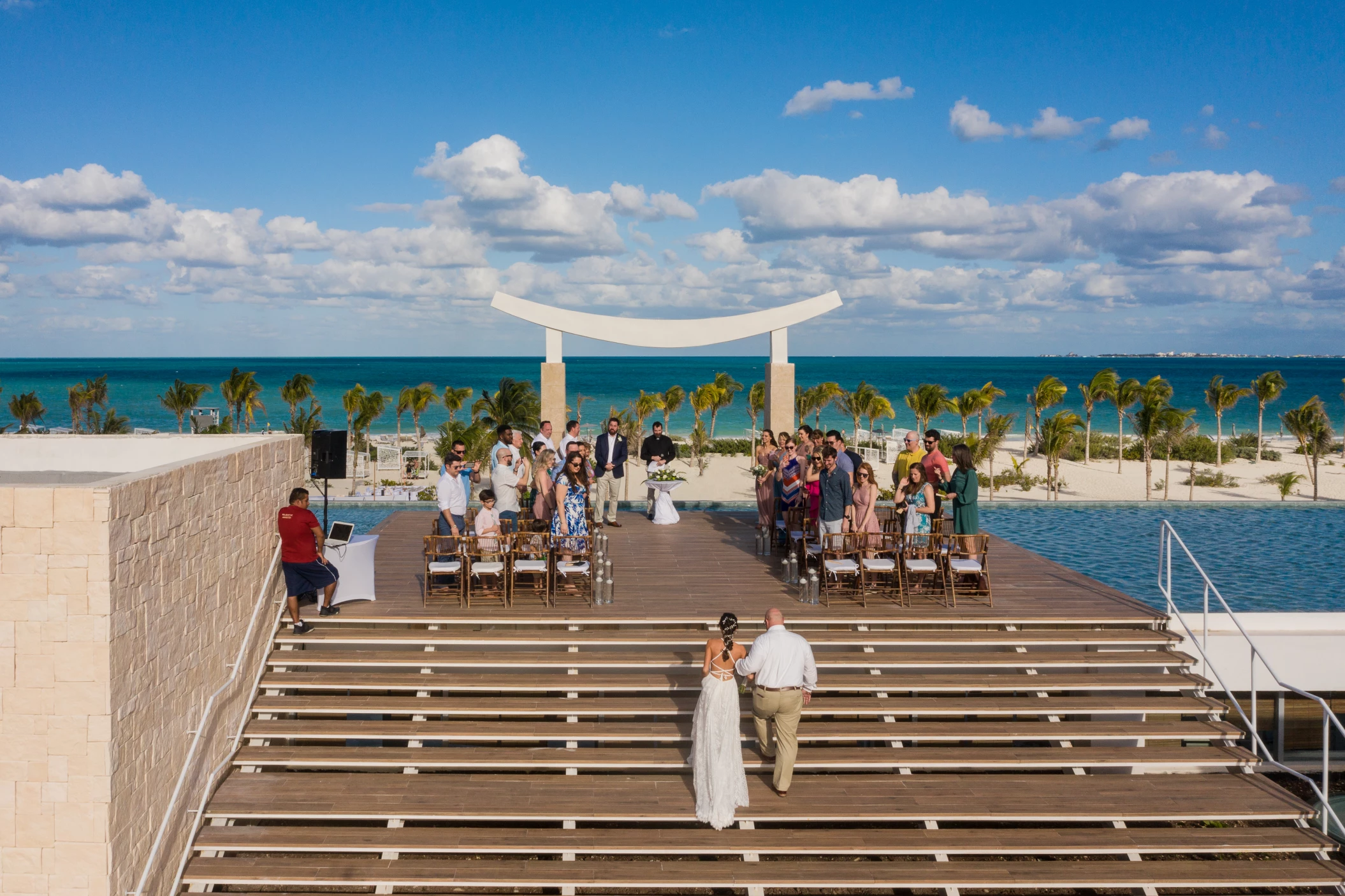 Ceremony on Sky gazebo at Majestic Costa Mujeres