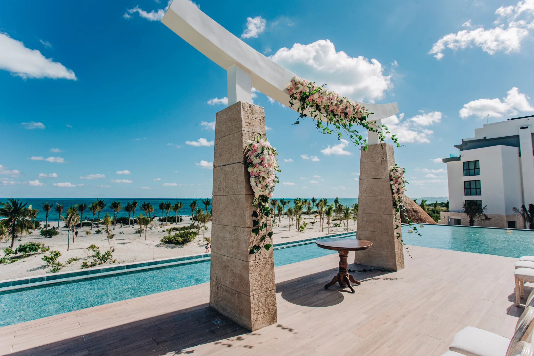 Ceremony on Sky gazebo at Majestic Costa Mujeres