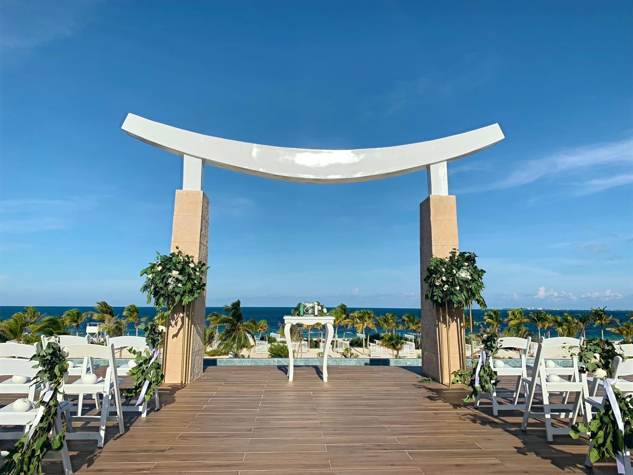 Ceremony on Sky gazebo at Majestic Costa Mujeres