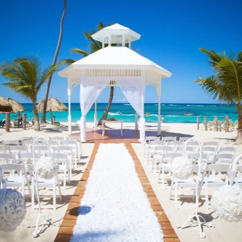 Ceremony on the Beach gazebo at Majestic Mirage Punta Cana