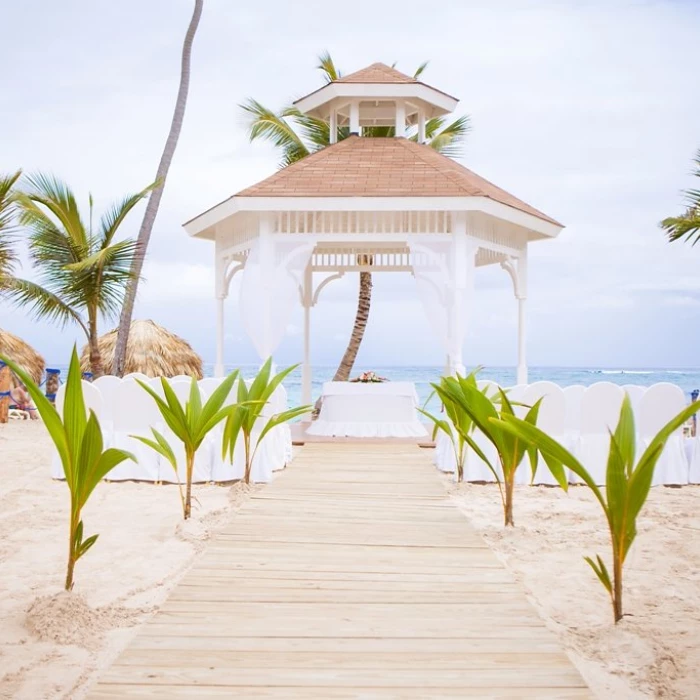 Ceremony on the Beach gazebo at Majestic Mirage Punta Cana