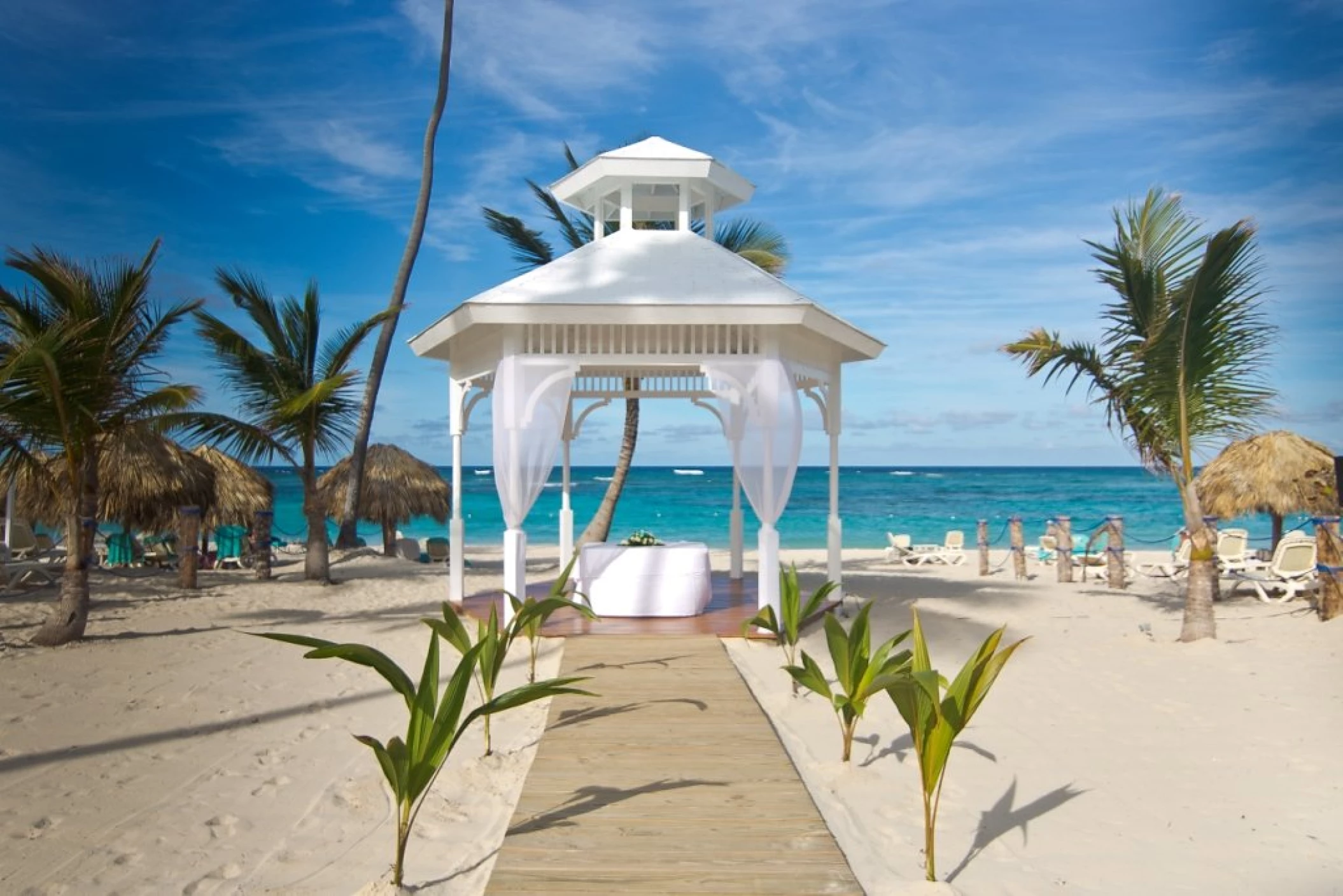 Ceremony on the Beach gazebo at Majestic Mirage Punta Cana