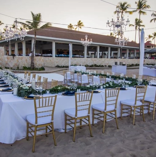 Dinner reception on the Beach at Majestic Mirage Punta Cana