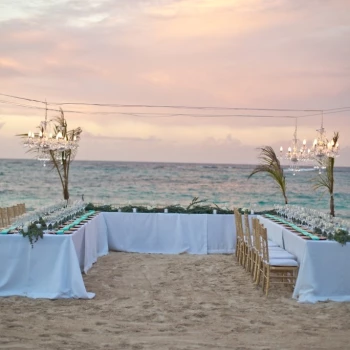 Dinner reception on the Beach at Majestic Mirage Punta Cana