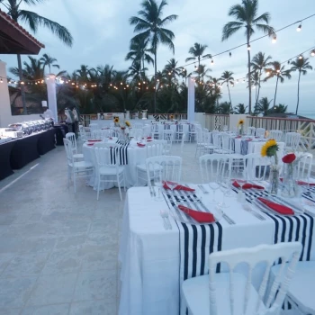 Dinner reception on the private terrace at Majestic Mirage Punta Cana