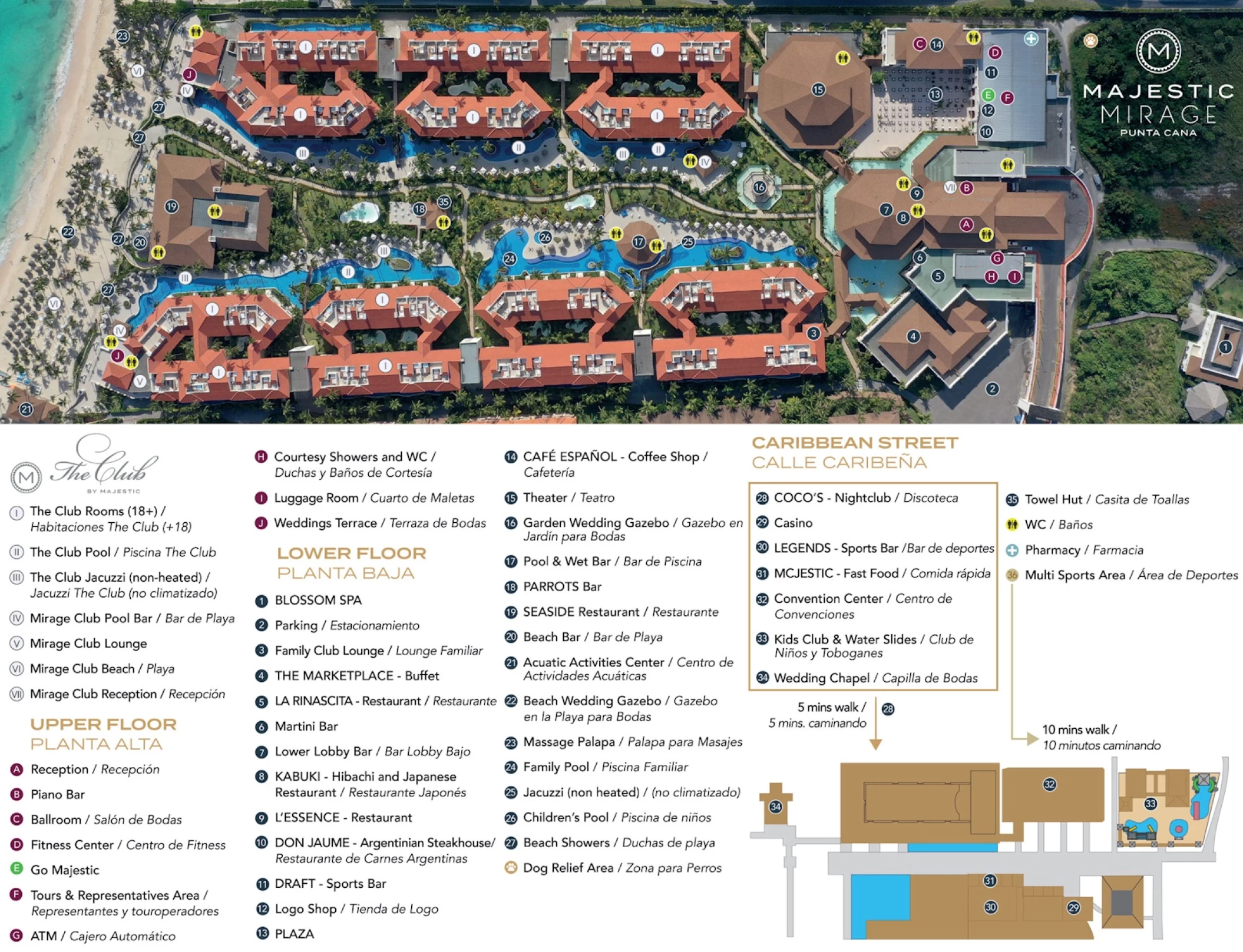 Resort map of Majestic Mirage Punta Cana