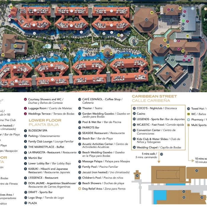 Resort map of Majestic Mirage Punta Cana