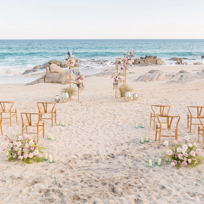 Ceremony on the beach at Mar del Cabo by Velas Resort