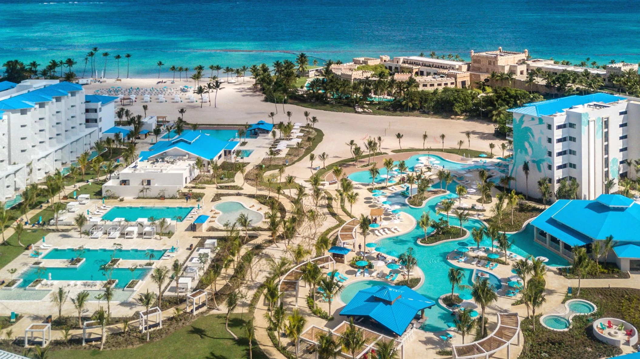 Aerial view resort at Margaritaville Island Reserve Cap Cana