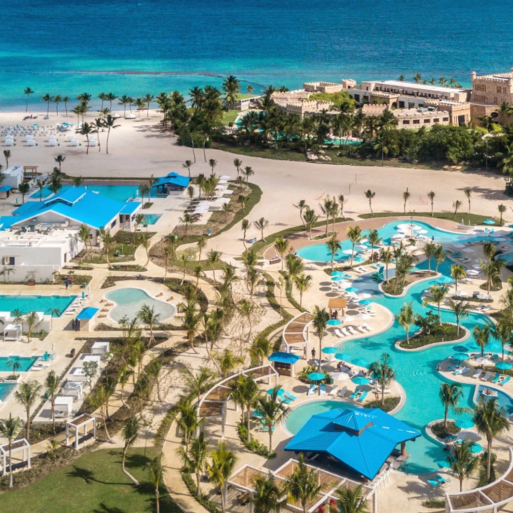 Aerial view resort at Margaritaville Island Reserve Cap Cana