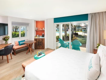 Margaritaville Island Reserve Riviera Cancun Pool-view suite.