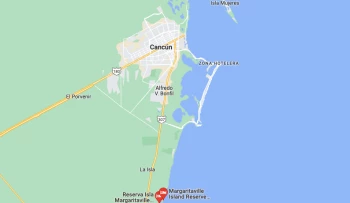 Google maps of Margaritaville Island Reserve Riviera Cancun