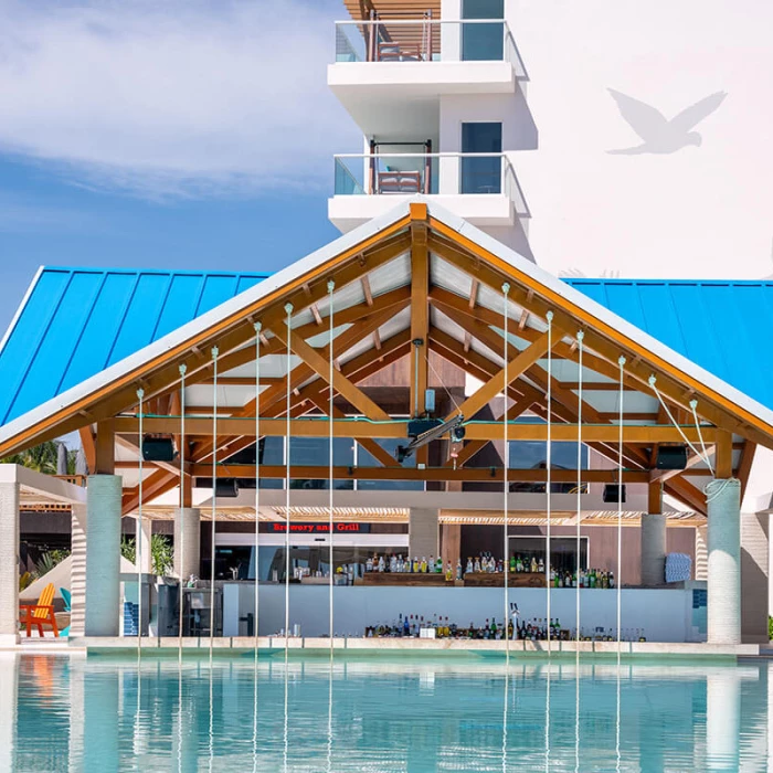 Pool bar at Margaritaville Island Reserve Riviera Maya.