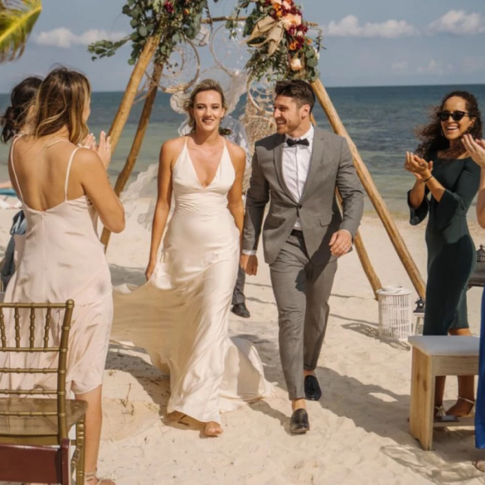 Couple at beach venue at Margaritaville Island Reserve