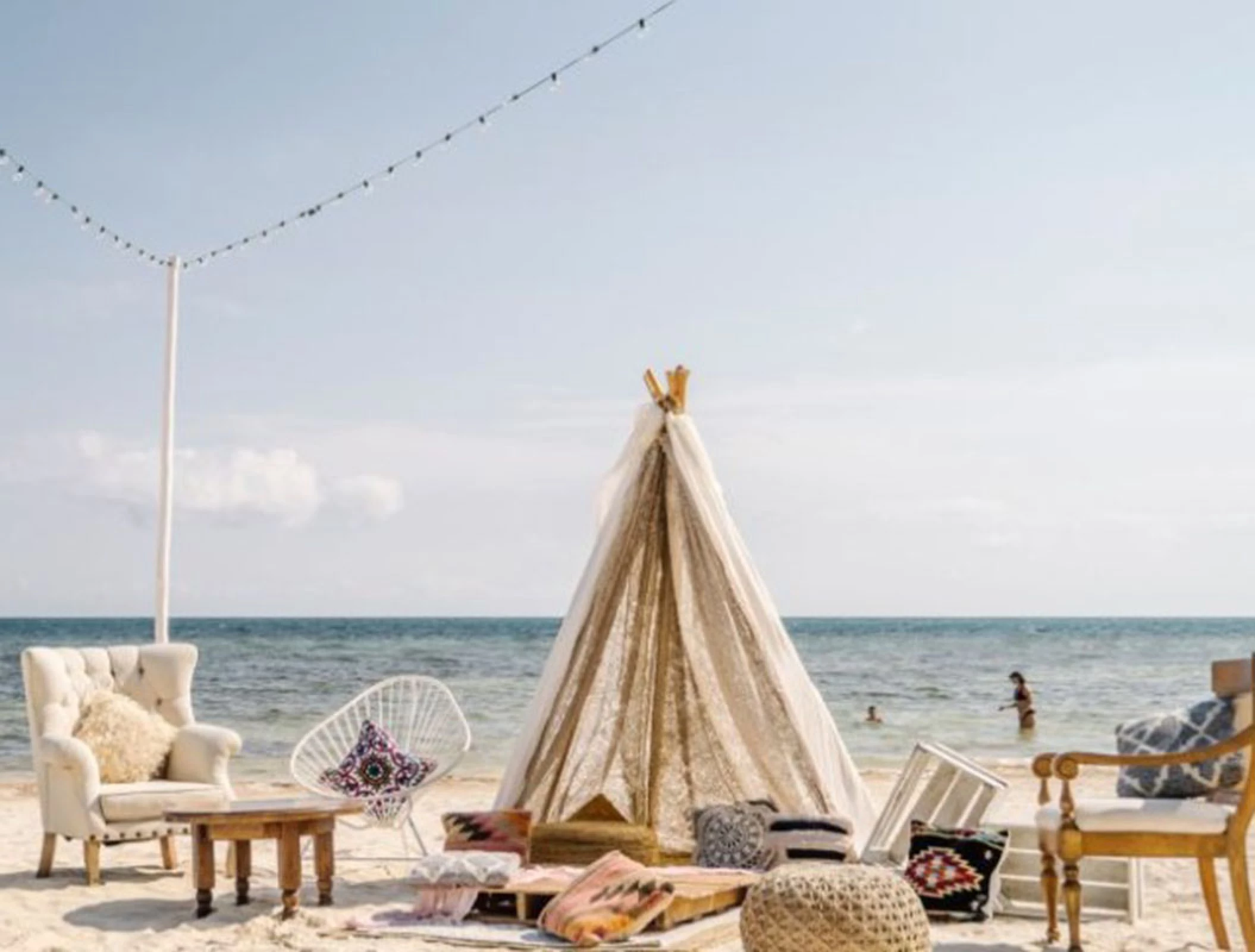 Beach venue at Margaritaville Island Reserve Riviera Cancun.