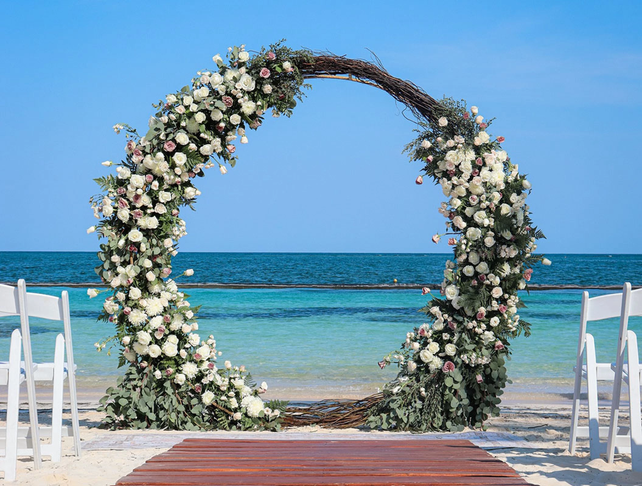 Beach venue at Margaritaville Island Reserve Riviera Cancun.