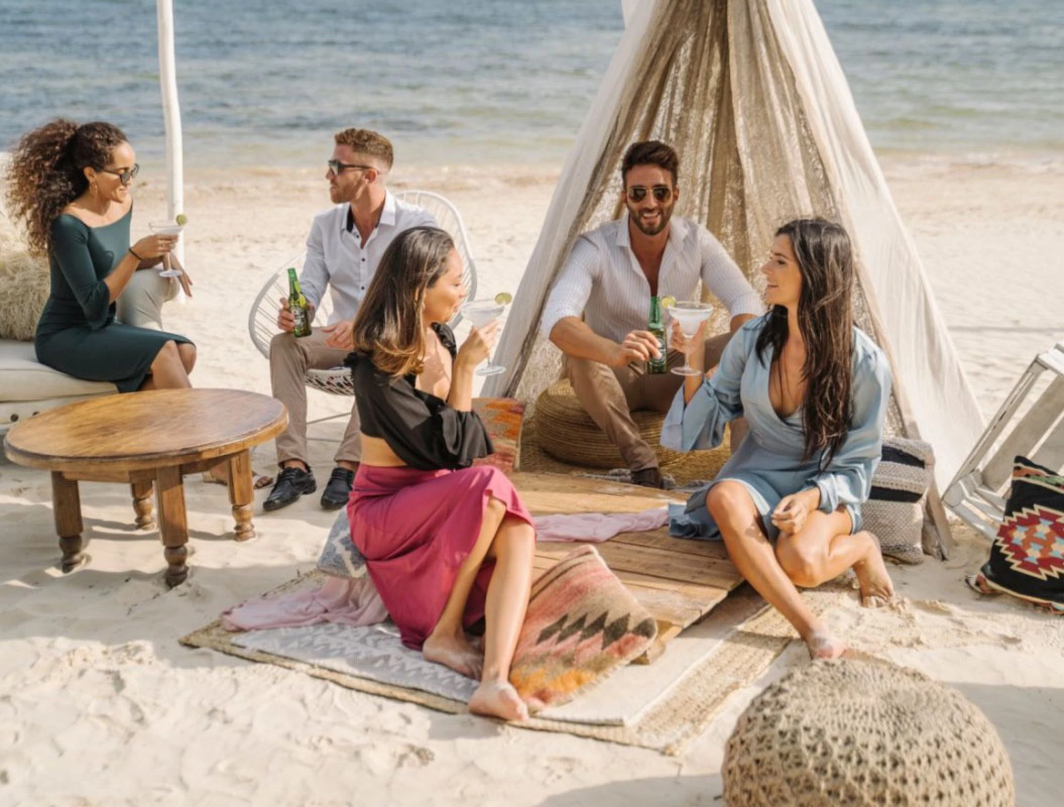 Beach venue at Margaritaville Island Reserve Riviera Cancun.