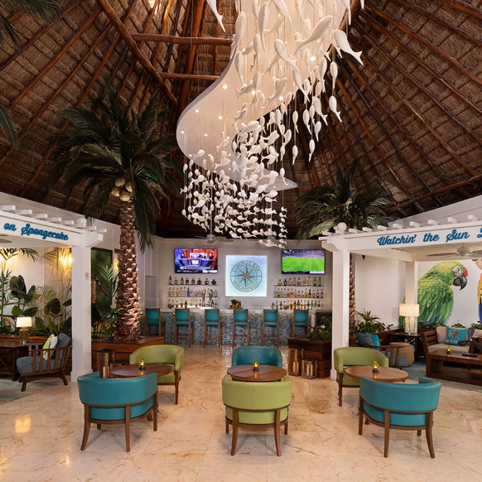 Lobby bar at Margaritaville Island Reserve Riviera Cancun.