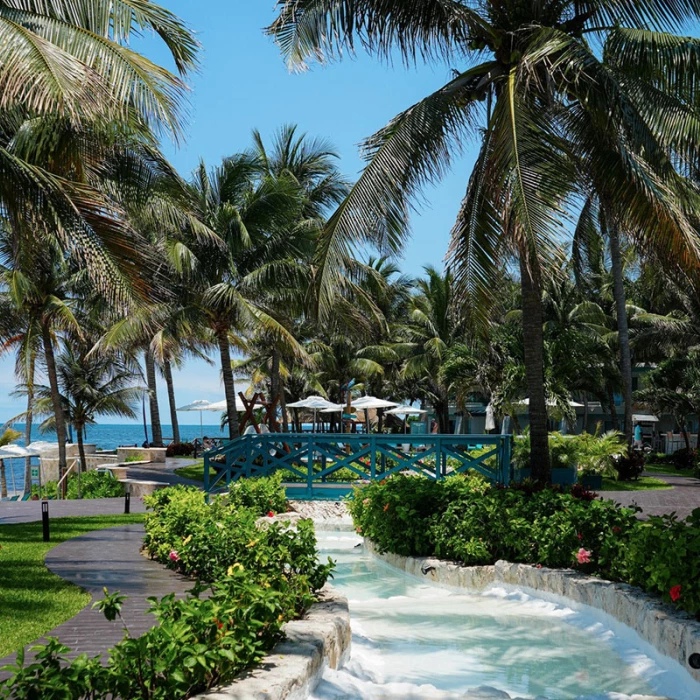 Margaritaville Island Reserve Riviera Cancun open areas.