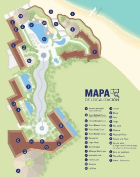 Resort map of Marival Armony Luxury Resort & Suites